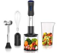 Mixeur Plongeant 1000W, 4 en 1 Mixeur Multifonction, Convient à la Préparation d'aliments pour Bébés,Salades, Soupes et légumes,Jus