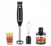 Mixeur Plongeant 4 En 1, Mixeur multifonction, Mixer plongeur, Mixeur éLectrique avec Fouet, avec hachoir 500ml, pour Purées, Aliments Bébés Mixeur, Faire Des Smoothies (500W 2 Vitesses)
