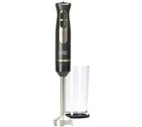 BLACK+DECKER BXHB800E - Mixeur plongeant 800W, régulateur de vitesse, turbo, lames en acier inoxydable, tige en inox démontable, design ergonomique, gobelet doseur 600ml