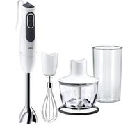 Mixeur plongeant avec hachoir BRAUN MQ3135WH - Blanc - Technologie PowerBell et Splash control - 750 Watt