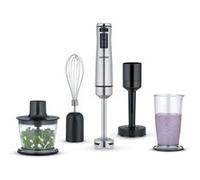 Severin Ensemble mixeur plongeant 1 000 W, multifonctions avec de nombreux accessoires, Presse purée, Mixeur-plongeur, batteur, mélangeur et hachoir, Inox/Noir, SM3774