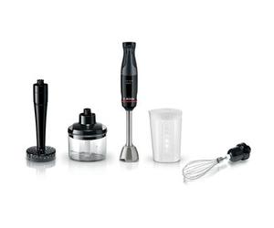 Mixeur plongeant Bosch Serie 4 ErgoMaster MSM4B623 1000 W 12 vitesses + Pulse pied amovible verre mesureur 0,6 L Noir et gris