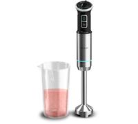 Cecotec Power Neutron 1100MAX Batteur à main, puissance maximale 1100 W, 4 lames, revêtement en titane, vitesse réglable, fonction turbo, modèle XL, gobelet de 800 ml, hachoir à viande spécial 600 ml
