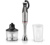 Mixeur plongeant Ergomaster Série 8, moteur 1500W, 6 lames, vitesse réglable, accessoires inox MSM8M930