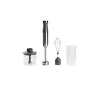 DOMO Mixeur plongeant multifonction DO9226M 600 W Inox 3-en-1 avec fouet, hachoir et verre doseur