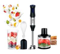 Mixeur plongeant - PRUMYA - 1000 Watt - 4 lames en Inox - 5 vitesses - 700 ml
