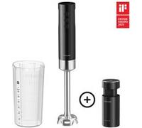 Mixeur plongeant sans fil, Kit de démarrage avec batterie Noir Mat