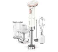 Mixeur Plongeant Sans Fil, Batterie Li-Ion 11,1V/2000mAh, Lames en Titane, Kit Multifonction avec Batteur, Hachoir 500ml, Gobelet 700ml