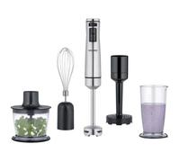 Severin Ensemble mixeur plongeant 1 000 W, multifonctions avec de nombreux accessoires, Presse purée, Mixeur-plongeur, batteur, mélangeur et hachoir, Inox/Noir, SM3774
