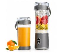 Mixeur Portable 500ml, Blender Portable Léger, Mini Blender Sans Fil Puissant, Blender Nomade, Usb Rechargeable Mini Mixeur, Mixeur Sans Bpa, Pour Cuisine, Salle De Sport, Bureau, Gris