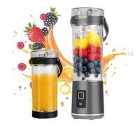 Mixeur portable à emporter et smoothie Maker, 600 ml, mini blender avec 12 lames, gobelet sans BPA avec couvercle anti-fuite et ouverture pour boire, blender de type C, 22 000 tr/min, petit mixeur