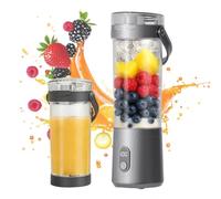 Mixeur portable à emporter et smoothie Maker, 600 ml, mini blender avec 12 lames, gobelet sans BPA avec couvercle anti-fuite et ouverture pour boire, blender de type C, 22 000 tr/min, petit mixeur