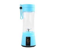 Mixeur portable, compatible avec les milkshakes et smoothies, rechargeable par USB, 380 ml, presse-agrumes de voyage, mixeur à main, presse-agrumes(Blue 380ML)