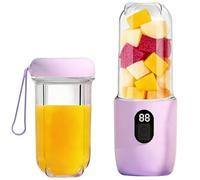 Mixeur portable de 500 ml pour smoothies et shakes | Mini blender 1500 mAh avec 16 lames, blender portable avec affichage numérique, mini mixeur à smoothie, chargement USB