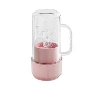 Mixeur portable en verre - Mini mixeur en acier inoxydable avec 10 lames | Mixeur à jus multifonctionnel, capacité de 400 ml, liste de voyage, rechargeable par USB, idéal pour les smoothies et