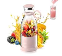 Mixeur Portable For Milkshakes Smoothies Jus Frais Tasse De Voyage À Chargement Rapide USB-C Avec Couvercle Mixeur Personnel Rechargeable For Salle De Sport Voyage(Pink)