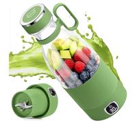 Mixeur portable MIAOKE à 6 lames pour jus, milkshakes et smoothies, mini mixeur 350 ml avec écran LED, rechargeable par USB, batterie rechargeable 3000 mAh, pour la maison, l'extérieur et les voyages