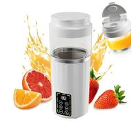 Mixeur portable, petit smoothie et shaker avec 12 lames, 4 fonctions réglables à 4 vitesses et écran LED, mélangeur de jus rechargeable par USB C avec couvercle supplémentaire pour voyage, salle de