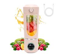 Mixeur Portable pour Shakes et Smoothies, 700 ML Mini Blender avec 12 Lames, Mixeur Smoothie avec Couvercle de Voyage, Blender Smoothie Rechargeable pour Cuisine, Salle de Sport, Bureau (Rose)