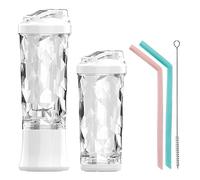 Mixeur portable pour smoothie, 600ml Blender Smoothie avec 6 Lames, Mixeur Smoothie pour Shakes et Smoothies, Mixeur Portable USB Rechargeable, pour Cuisine Bureau Voyage (Blanc)