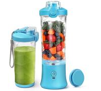 Mixeur portable pour smoothie, Blender Mixeur avec 600 ml de grande capacité et batterie 4000 mAh, 6 lames 3D et IPx67 étanche, moteur 270 W pour faire des milkshakes et smoothies