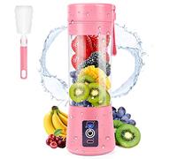 Mixeur Portable pour Smoothie Rechargeable par USB avec 6 Lames en 3D, Rose