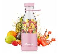 Mixeur Portable Rose Rechargeable USB - Mini Blender 4 Lames Inox, 380ml, Batterie 1500mAh, Smoothies, Milkshakes, Sport & Voyage