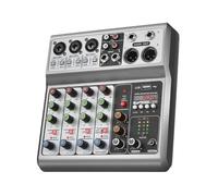 Mixeur Professionnel, Console De Mixage Avec 5 Canaux Numériques USB Bluetooth, Effet Retard D'écho, Entrée Stéréo 48 V