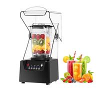 Mixeur professionnel silencieux 2200W avec couvercle insonorisé, 6 lames inox, broyeur à glace, 2L grande capacité, blender multifonction smoothie, jus, soupes
