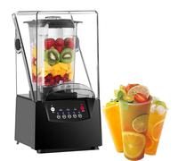 Mixeur puissant professionnel 2200W silencieux avec couvercle transparent, bol 2L, broyeur glace et fruits, blender multifonction smoothies, jus, soupes chaudes