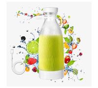 Mixeur Smoothie Electrique, 500 Ml, Conception à 6 Lames Blender Portable, Recharge Usb Portable Sans Fil Bouteille Blender, Pour La Maison, Les Sports De Plein Air, Les VéHicules,White