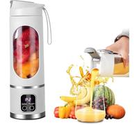Mixeur Smoothie Portable 450 ml 12 Lames Écran LED Mini Blender Rechargeable Pour Milk-Shakes Jus de Fruits et Smoothies