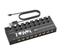 Mixeur stéréo de petite taille prenant en charge le microphone, la guitare et les basses et plusieurs sources audio pour une utilisation en studio à domicile (8 canaux)