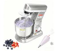 Mixeur sur Socle Commercial 500W Lourd avec Bol en Acier Inoxydable et Contrôle Minuterie Numérique, Robot Culinaire Multifonction 3 Vitesses pour Restaurants, Hôtels, Cuisines(7L)