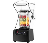Mixeur sur socle professionnel - Fonctionnement silencieux grâce à son caisson insonorisé, lame haute vitesse pour smoothies, glace pilée et plus encore