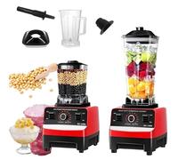 Mixeurs Blender Smoothie 4500W, Blender Alimentaire avec 2 Tasses de Mouture (2,5 l/750 ml), 15 Vitesses, Max 32 000 tr/min, 8 Lames, Robot Culinaire pour Shakes, Boissons Givrées, Glace