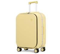 mixi Valise à bagages avec roulettes rotatives, bagage à main avec poche pour ordinateur portable, bagage de voyage de 45,7/50,8/61 cm, cadre en aluminium, côté rigide en polycarbonate avec serrure et