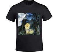 mixia Ulver Kveldssanger Comfot Round Neck T Shirt for Men Black Manches Courtes(X-Large)
