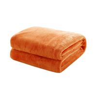 Mixibaby Couverture Cuddly Fluffy Flanelle Flanelle Couverture en Polaire Flanelle, Rides résistantes/Anti-décoloration en Tant Que Coin de sofade ou lit de lit, Größe:240 cm x 270 cm, Farbe:Orange