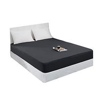 Mixibaby Drap-housse en jersey, 100 % coton, 28 couleurs, dimensions : 120 x 200 cm, anthracite