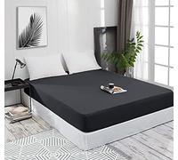 Mixibaby Drap-housse en jersey 100 % coton - 28 couleurs - Dimensions : 140 x 200 cm - Couleur : anthracite