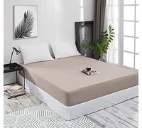 Mixibaby Drap-housse en jersey 100 % coton - 28 couleurs - Dimensions : 140 x 200 cm - Couleur : beige