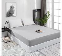Mixibaby Drap-housse en jersey 100 % coton - 28 couleurs - Dimensions : 140 x 200 cm - Couleur : gris clair