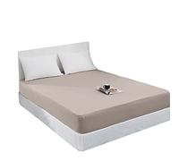 Mixibaby Drap-housse en jersey, 100 % coton, 28 couleurs, dimensions : 160 x 200 cm, beige