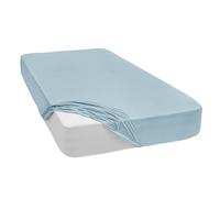 Mixibaby Drap-housse en jersey, 100 % coton, 28 couleurs, dimensions : 160 x 200 cm, couleur : bleu clair