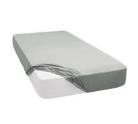 Mixibaby Drap-housse en jersey, 100 % coton, 28 couleurs, dimensions : 160 x 200 cm, couleur : gris clair