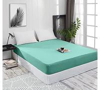 Mixibaby Drap-housse en jersey 100 % coton - 28 couleurs - Dimensions : 160 x 200 cm - Couleur : menthe