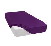 Mixibaby Drap-housse en jersey, 100 % coton, 28 couleurs, dimensions : 160 x 200 cm, couleur : violet