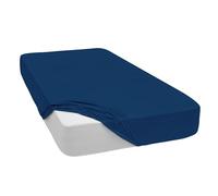 Mixibaby Drap-housse en jersey, 100 % coton, 28 couleurs, dimensions : 180 x 200 cm, couleur : bleu foncé