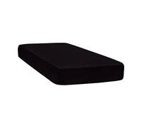 Mixibaby Drap-housse en jersey 100 % coton - Couleur : noir - Dimensions : 160 x 200 cm